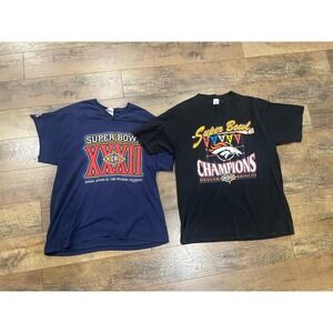 Vintage 1998 Denver Broncos Super Bowl XXIII Champions‎ Tee Shirt Bundle XL 90s